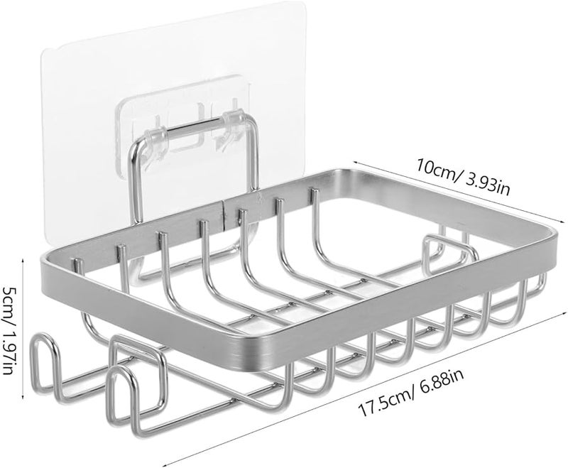 304 Stainless Steel Soap Dish Wall Mounted Shower Soap Rack with Drainage for Bathroom Storage - Image 2